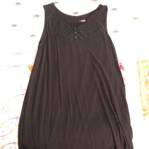 Black sleeveless top